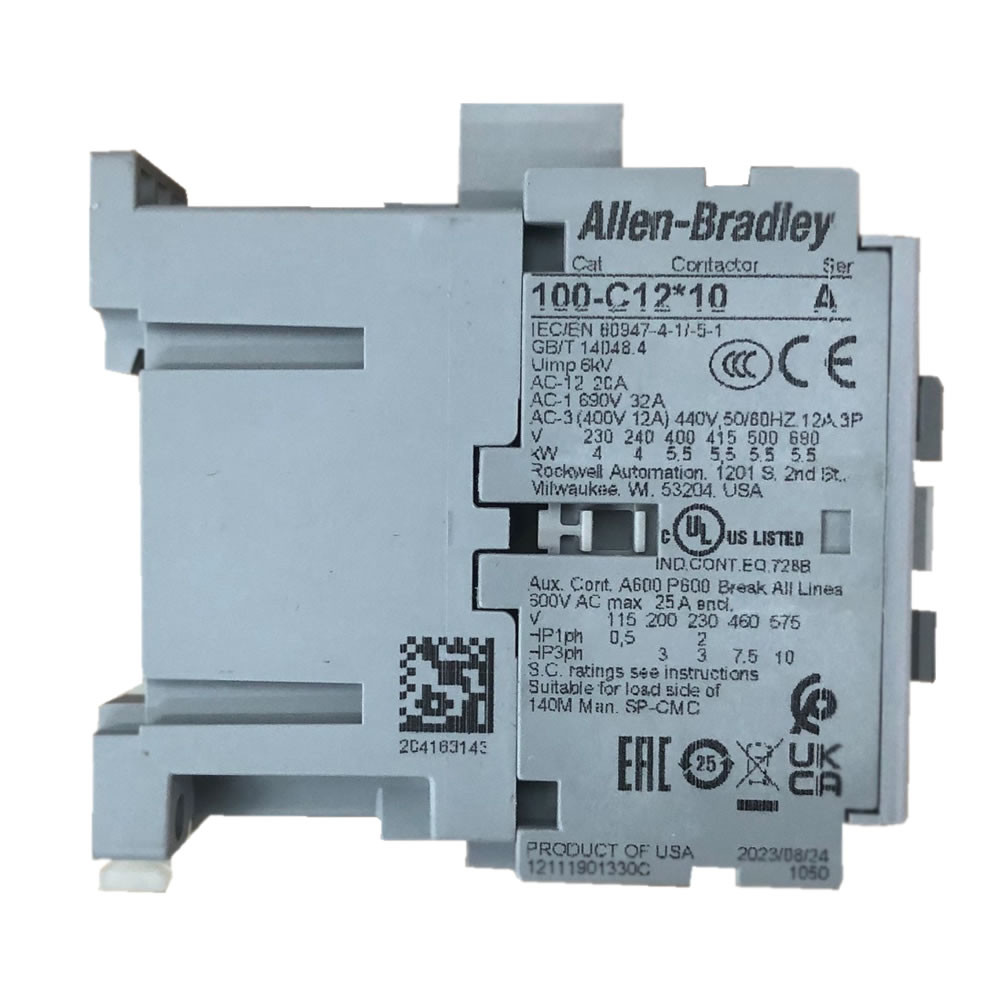 100-C12*10, Allen Bradley, Contactor 3 Phase, 2A, 3 HP, 230V. 24VDC coil, Argentina,