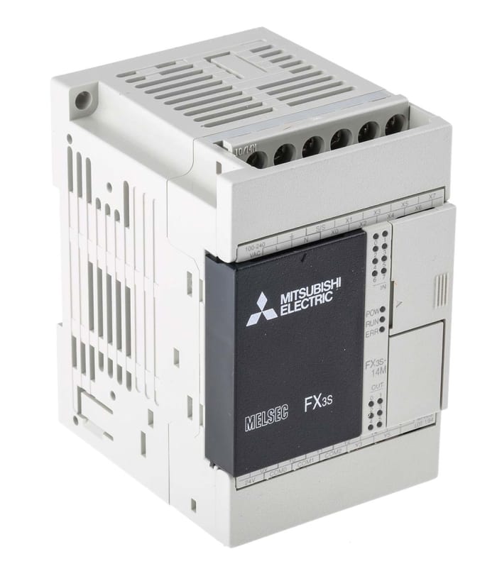 FX3S-14MR/ES, Mitsubishi , Controlador lógico  8 entradas tipo DC, 6 salidas tipo Relay, Transistor, comunicación Ethernet, ModBus
