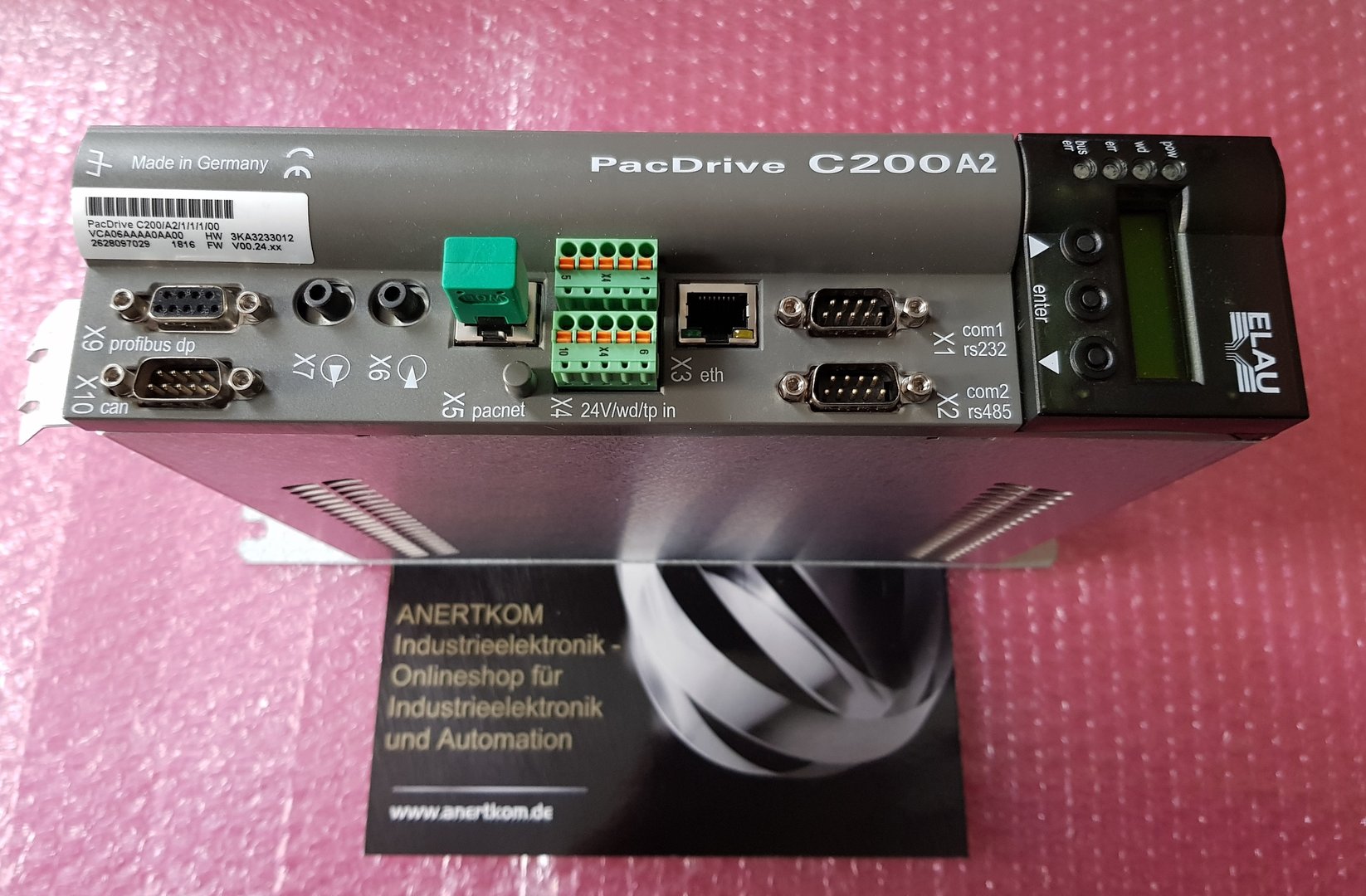 C200/A2/1/1/1/00, Elau, PACDRIVE, SERIE C200, CONTROLADOR PROGRAMABLE, 128 MB RAM, 32 MB FLASH, 24 V CC, 15 A, PROCESADOR ST-PC VEGA