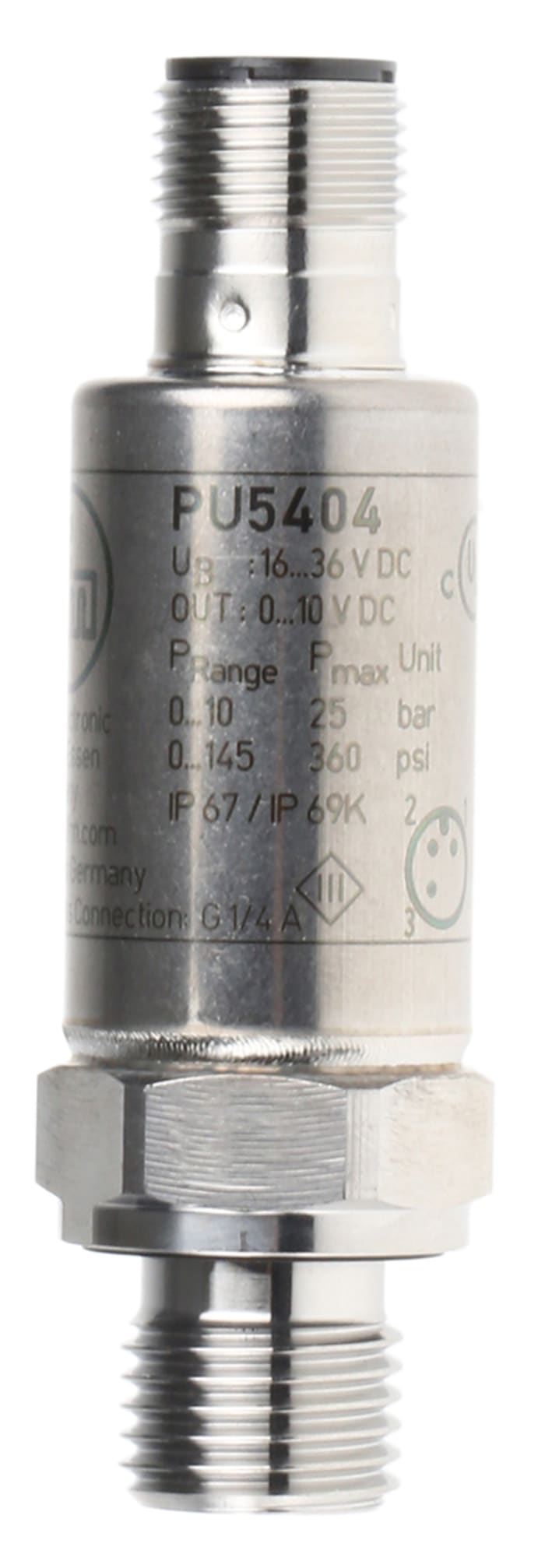PU5404, IFM, Transmisor de presión, 0-10 Bar, 16-36Vdc