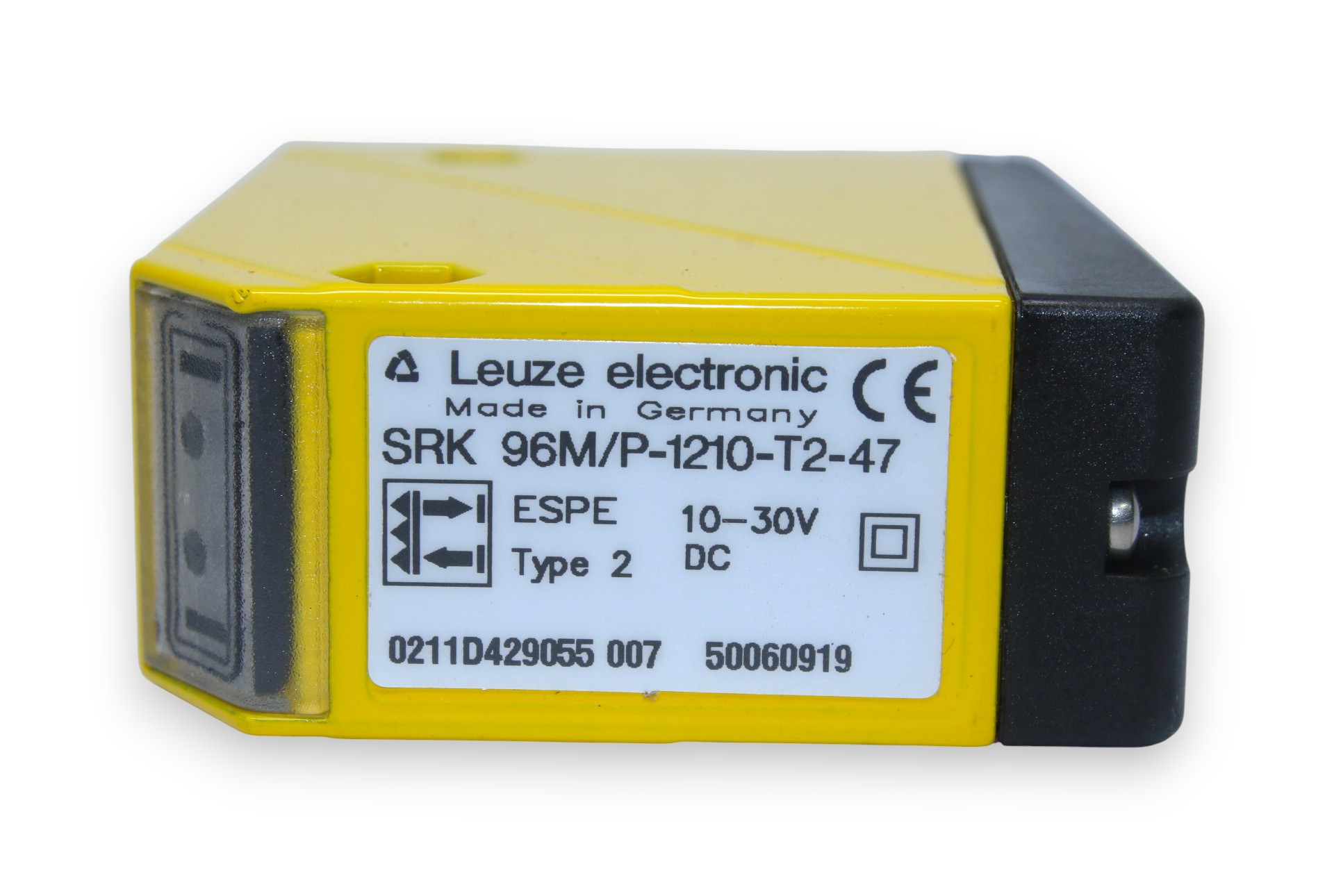 SRK 96M/P-1210-T2-47, Leuze, Retro-reflectivo fotoelectrico, 7M RANGO, PNP LO, M12, 150mA 10-30VDC