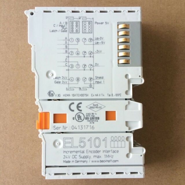 EL5101, Beckhoff, Modulo, interfase, codificador, incremental, 1 canal, 5 V CC, (DIFF RS422, TTL), 1 MHZ