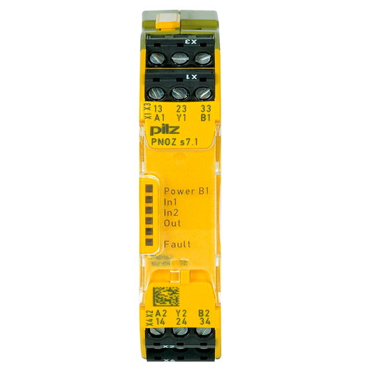 PNOZ s7.1 C 24VDC 3 n/o cascade, Pilz, Ampliación de contactos PNOZsigma, conectable en cascada, salidas: 3 normalmente abiertas, UB = 24 V CC, ancho 17,5 mm, borne de resorte enchufable,