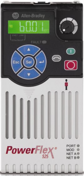 25B-A8P0N104, Allen Bradley, PowerFlex 525 Variador de C. Alterna, , con EtherNet/IP embebida, 240 VAC, 1 fase, 2 HP, 1.5 kW