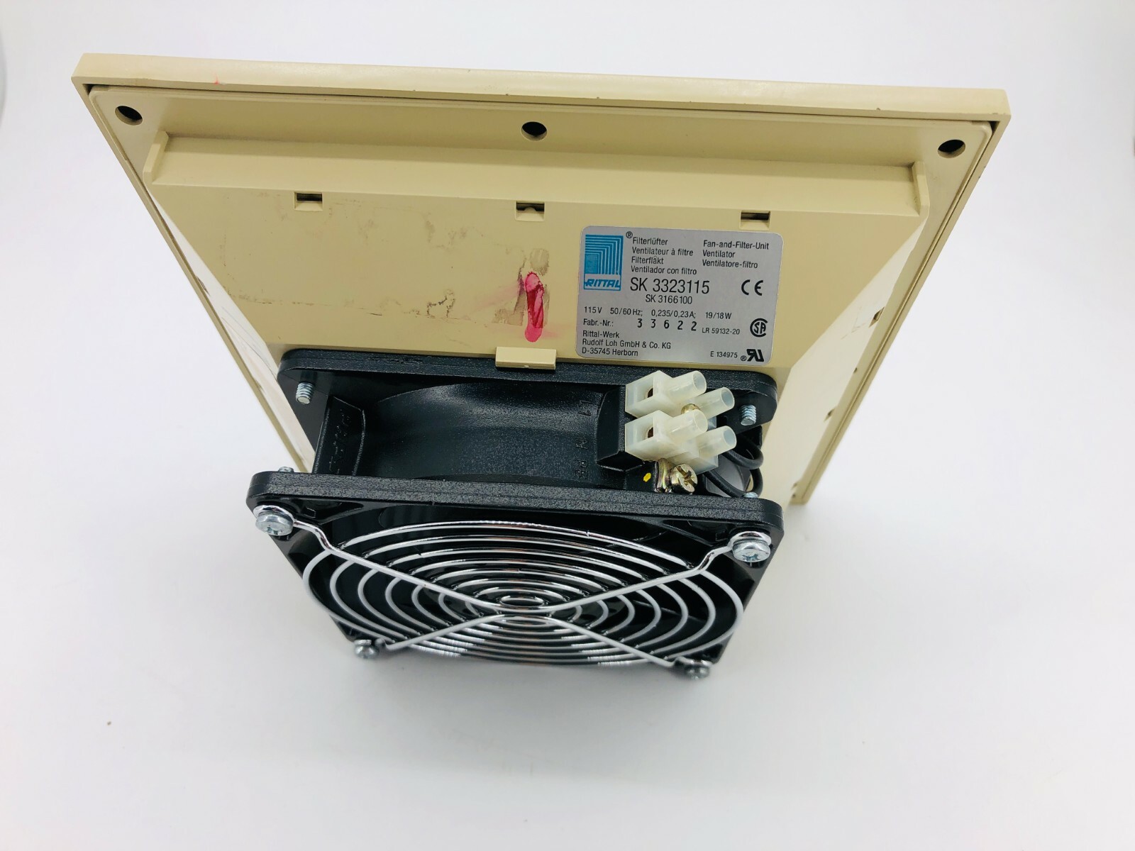 SK3323115, Rittal , Ventilador y filtro 115-120VAC, PIEZAS Y ACCESORIOS DE LA CARCASA