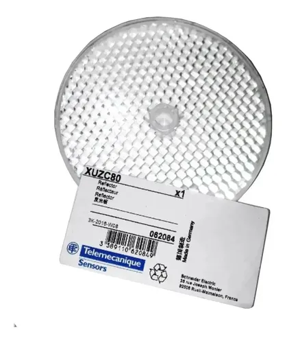 XUZC80, Telemecanique, Reflector de sensor fotoeléctrico, polarizado para sistemas retrorreflectores, diámetro 80mm
