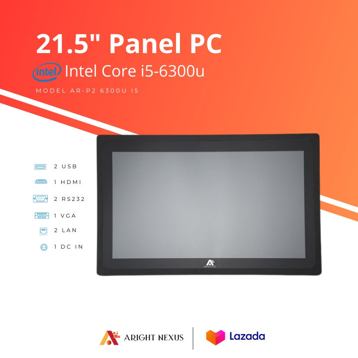 IPPC 2180P, Mitsubsihi, Panel PC Industrial, 6 Gen i5-6300U/i3-6100U BGA 21.5” FHD 16:9 P-Cap Touch 2GbE, 3COM