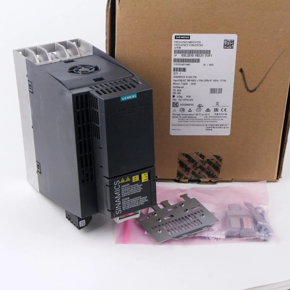 6SL3210-1KE21-7UF1, Siemens, SINAMICS G120C POTENCIA NOMINAL 7,5KW CON SOBRECARGA 150% DURANTE 3 SEG 3AC380-480V +10/-20% 47-63HZ