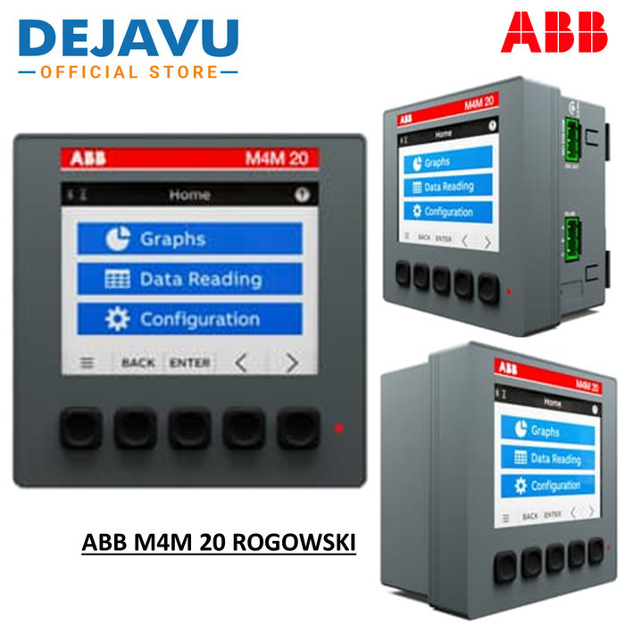 2CSG207081R4051, ABB, M4M, 20, Analizador de red con aceptación de bobina Rogowski, 2 salidas digitales, alimentación auxiliar 48-240 V AC/DC, Bluetooth y Modbus RTU