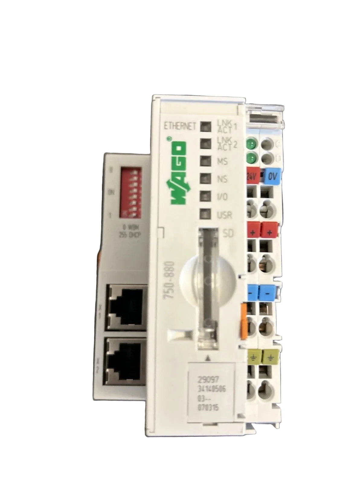 750-880, WAGO, Controlador, ETHERNET; 3.ª generación; Ranura para tarjeta SD