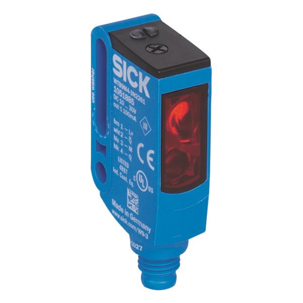 WTB9-3P3461, SICK, Fotocélula rectangular Sick, Sistema Supresión de Fondo, alcance 20 mm → 350 mm, salida PNP, Conector M12