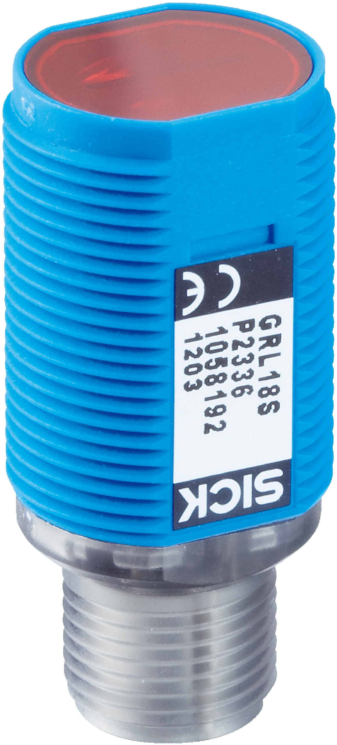 GRL18S-P2336, Sick, Sensor fotoeléctrico cilíndrico, 19.7 ft, Visbl Red, PNP, Conector M12, 3-pin