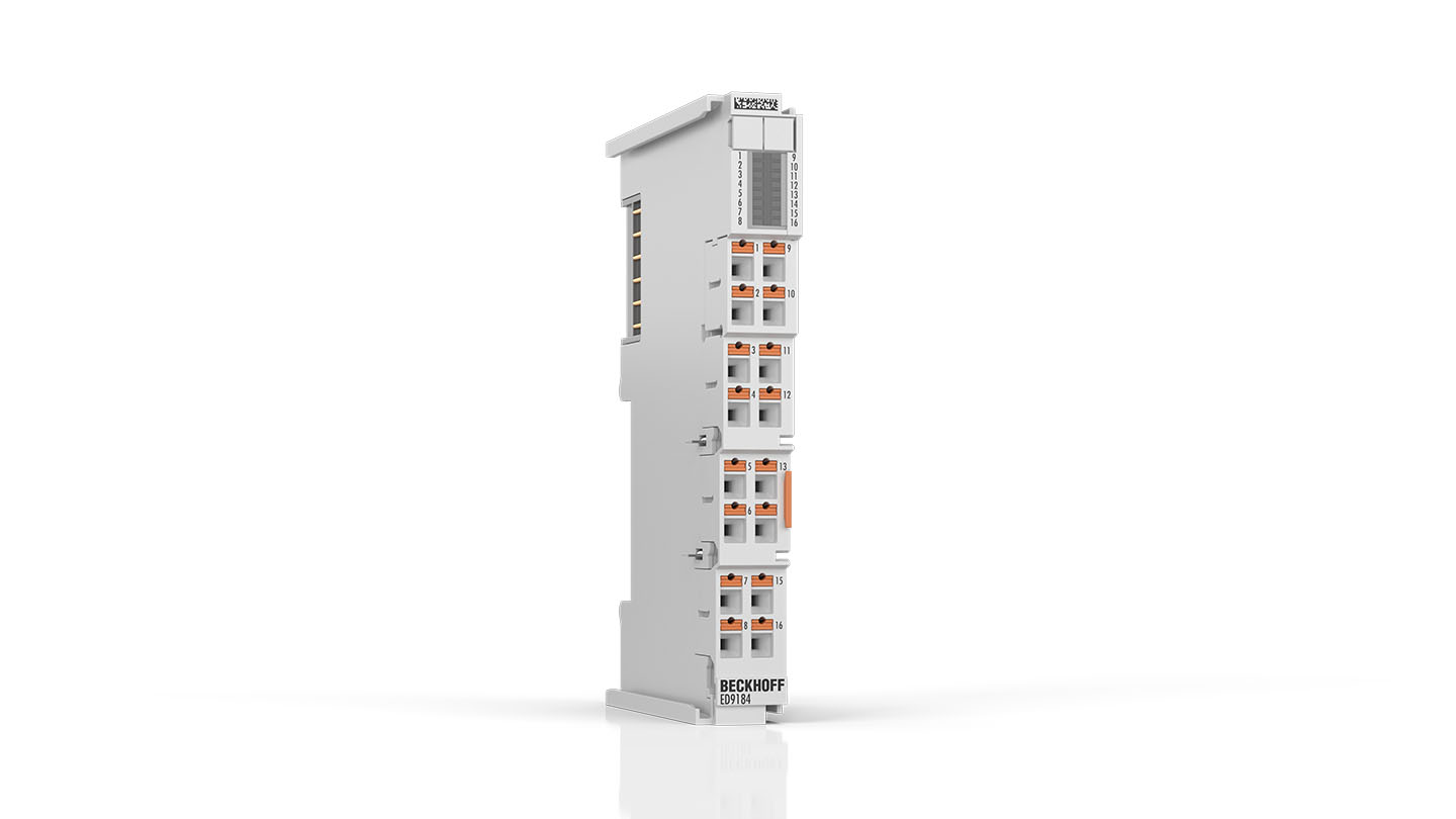 EL9184, BECKHOFF, Terminal EtherCAT, distribución de potencial, 8 x 24 V CC, 8 x 0 V CC