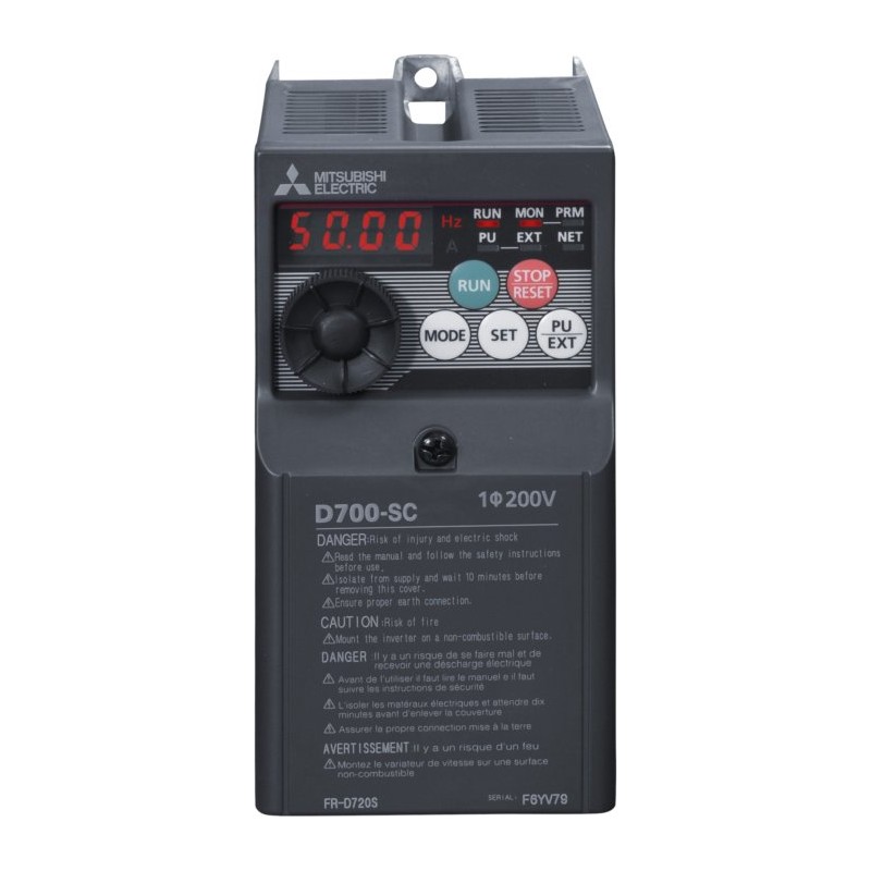 FR-D720S-070SC-EC Mitsubishi Drive Variador de frecuencia 1.5KW, 240VAC