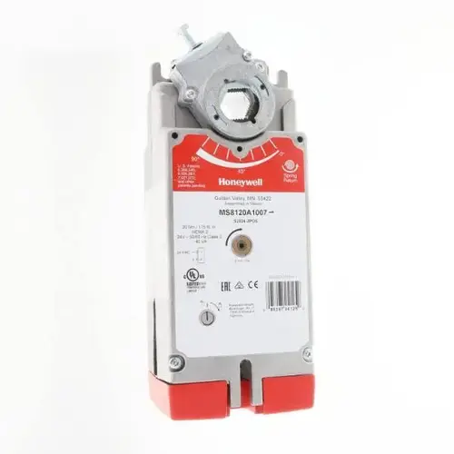 MS8120A1007, Honeywell, Actuador SPST de dos posiciones con conexiones o spst, 175 lb-pulg., 20 Nm, torque