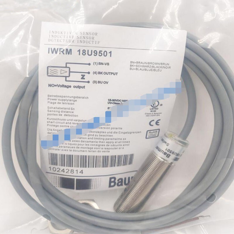 IWRM 18U9501, Baumer, Sensores de distancia inductivos, 2 … 5 mm · salida de tensión · cable, 2 m · 60 °C · IP 67.