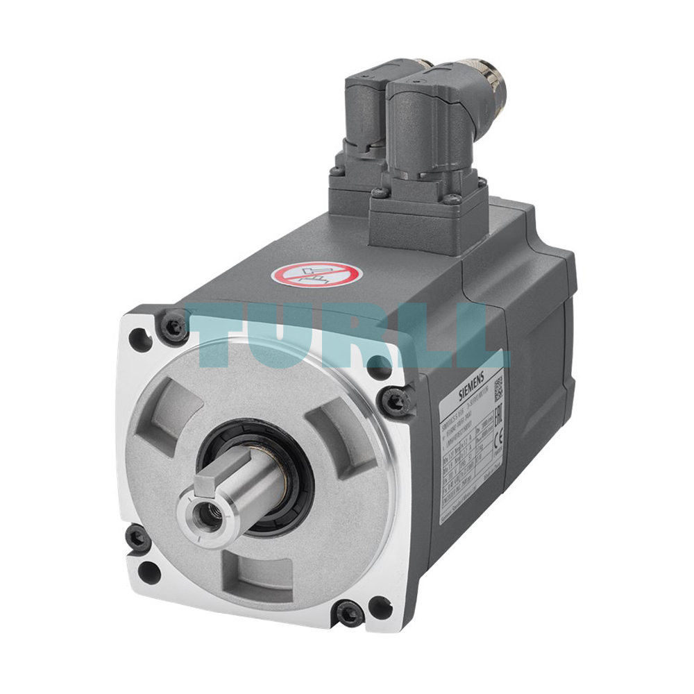1FL6044-1AF61-2AA1, Siemens, SIMOTICS, S-1FL6, Tensión de funcionamiento 3AC 400 V Pn=0,75 kW; Nn=3000 rpm M0=3,5 Nm; MN=2,39 Nm Altura del eje 45 mm, con tapón angular; codificador incremental 2500