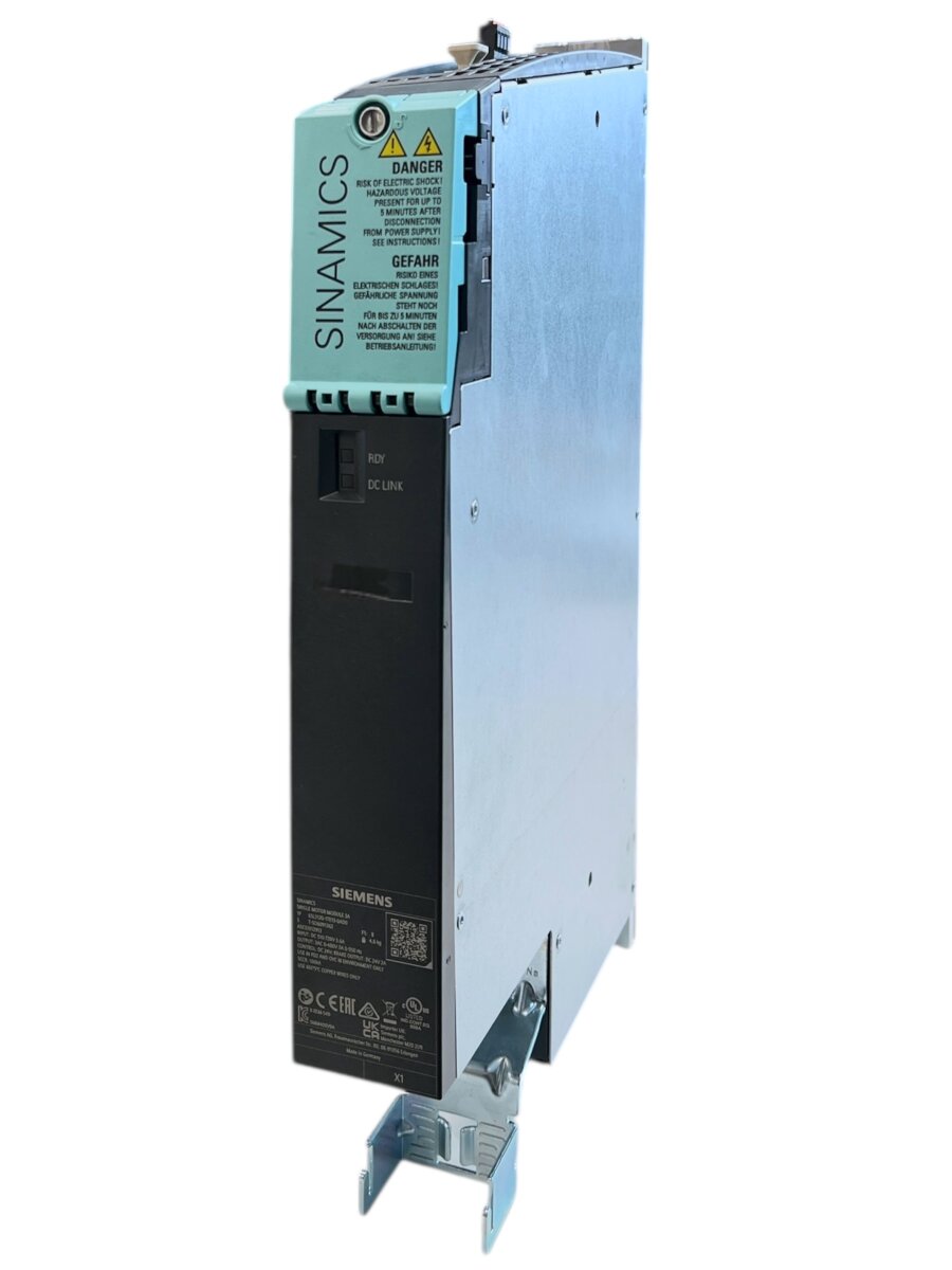 6SL3120-1TE13-0AD0, Siemens, SINAMICS S120 3-Phase Single Motor Module, 600 VDC Input, 400 VAC Output, 9 A Output