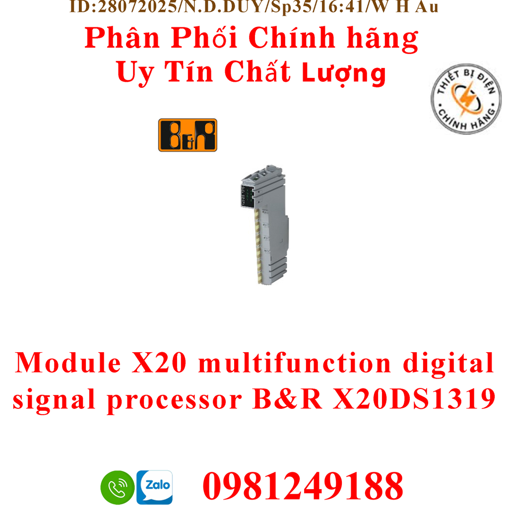 X20DS1319, B&R, X20 Multifunctional Digital Signal Processor, 4 Digital Input Channels
