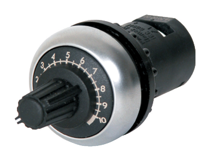 M22-R4K7, EATON, Moller, Potenciómetro, clásico, M22, 22,5 mm, R 4,7 kΩ, P 0,5 W, bisel: titanio.