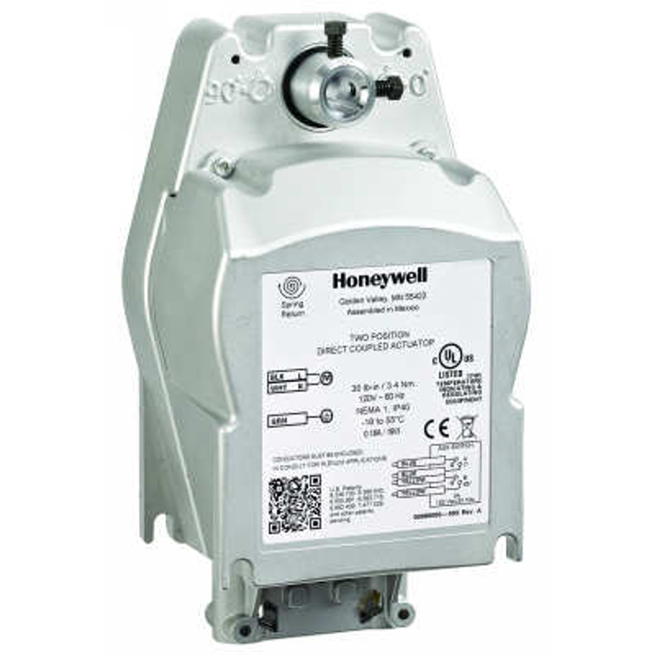 MS8104F1010, Honeywell,  Actuadores y compuertas, Actuadores contra incendios y humo series MLxx15, MSxx09 y MSxx20