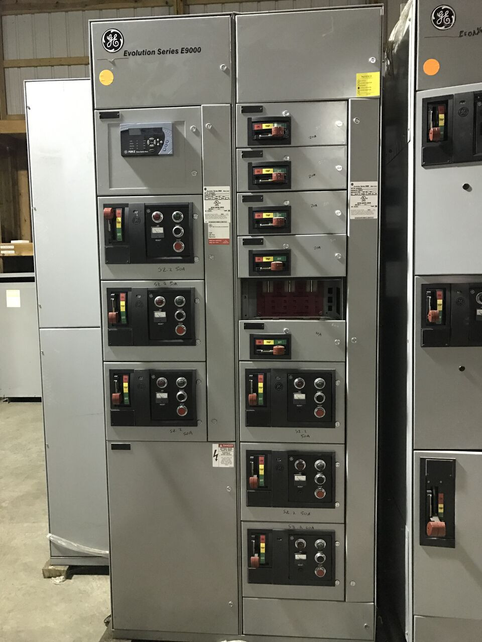 E33752, GE, Evolution series E9000 motor control center, 480VAC, 120 VAC, control, 10HP, Arrancadores de motor combinados