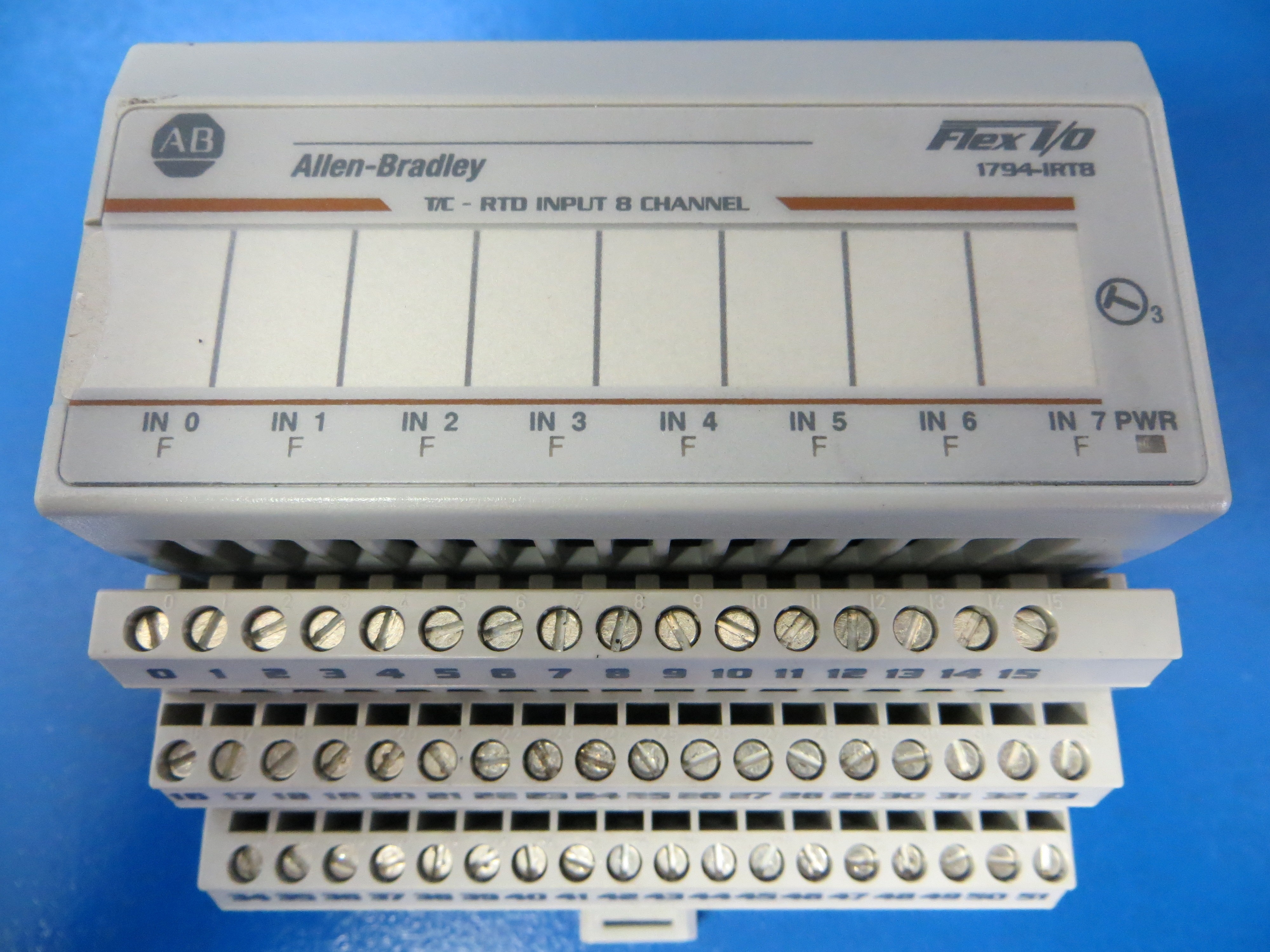 1794-IRT8, Allen Bradey,  Flex I/O combination module, supports both RTD and Thermocouple sensors.