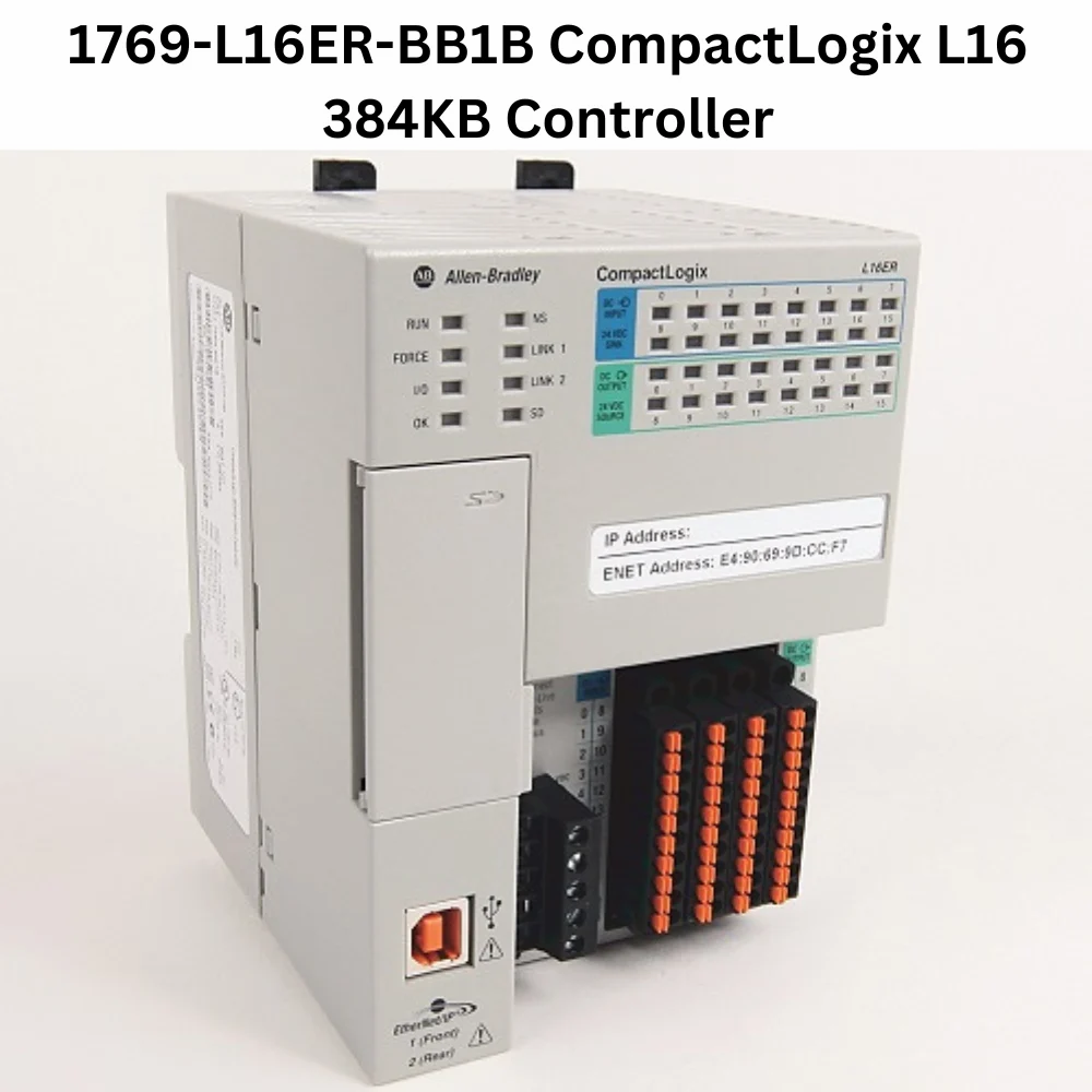 1769-L16ER-BB1B, Allen Bradley, Controlador CompactLogix que forma parte del 5370 L1, L16 384KB Ctlr