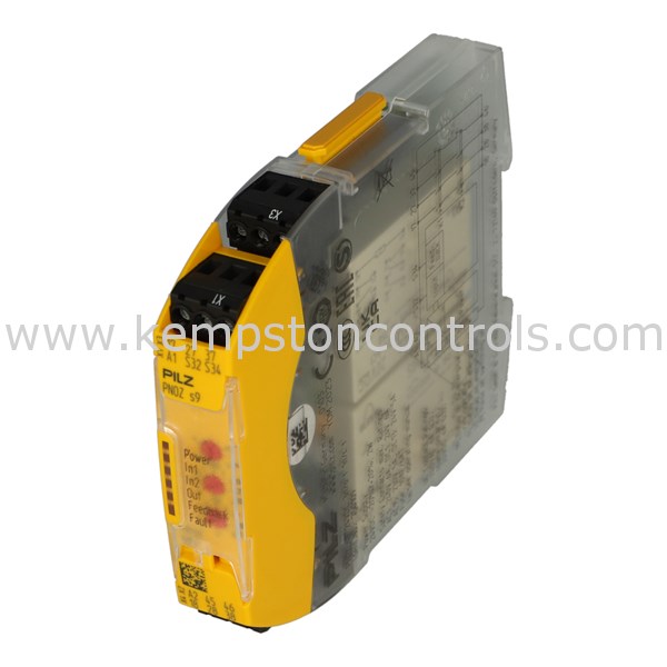 PNOZ S9, PILZ Safety Relay, 1/2 Channel Wiring, 3NO, 24V DC, 17.5MM Width, Plug-in, Screw Terminal