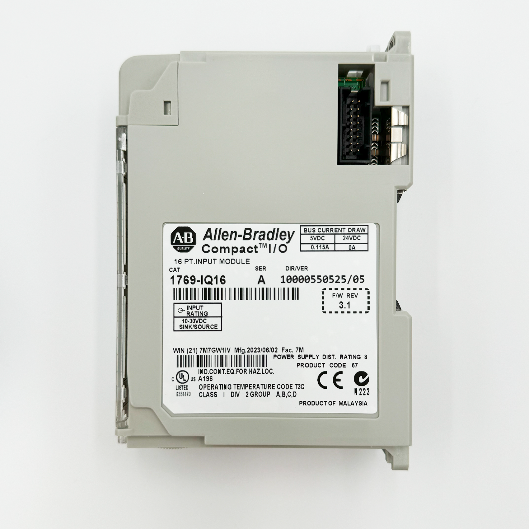 1769-IQ16 Allen Bradley 16 POINT 24 VDC SINKING/SOURCING INPUT