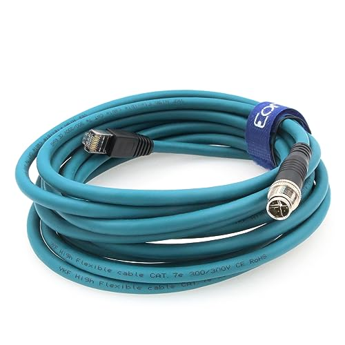 OP-88837, KEYENCE, Cable Ethernet, M12 X-CODED, 8-PIN TO RJ-45, 10M