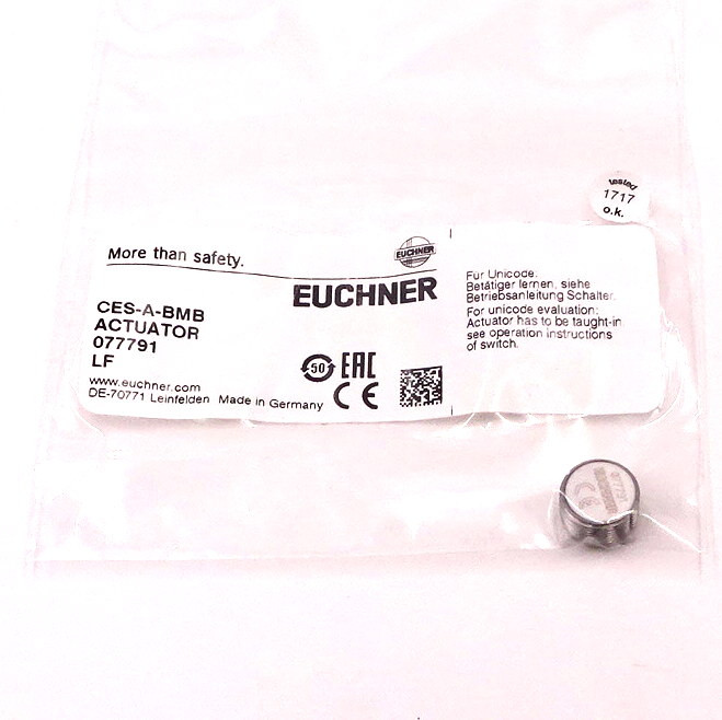 CES-A-BMB, EUCHNER, Actuator, M12 x 0.75, Cilindrico