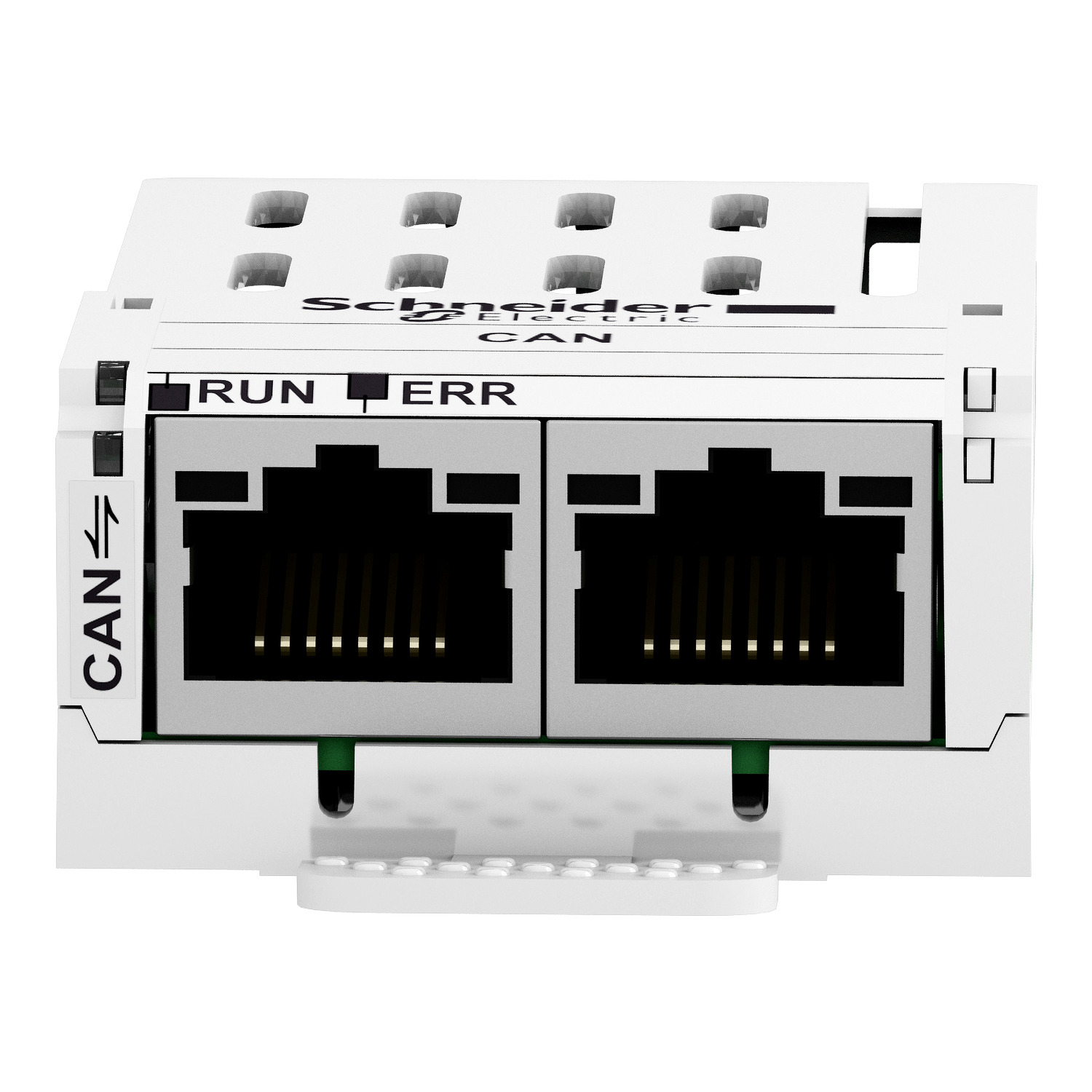 VW3A3608, Schneider Electric, CANopen, Modulo, Daisy Chain 2 x RJ45, opción para variadores de velocidad de la gama Altivar.