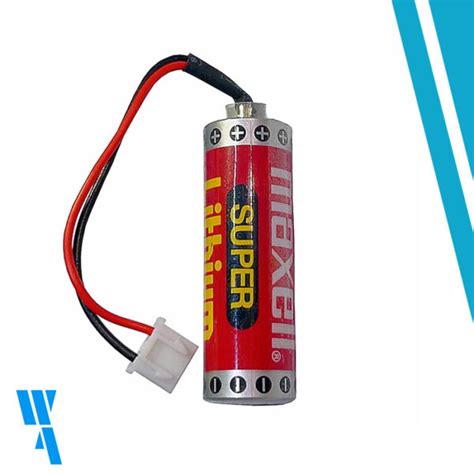 ER6C, F2-40BL, Maxell, Bateria Litio, plc, Mitsubishi, Voltage: 3.6V, Capacidad: 1800mAh, CPU, backup, Reloj, memoria, PLC