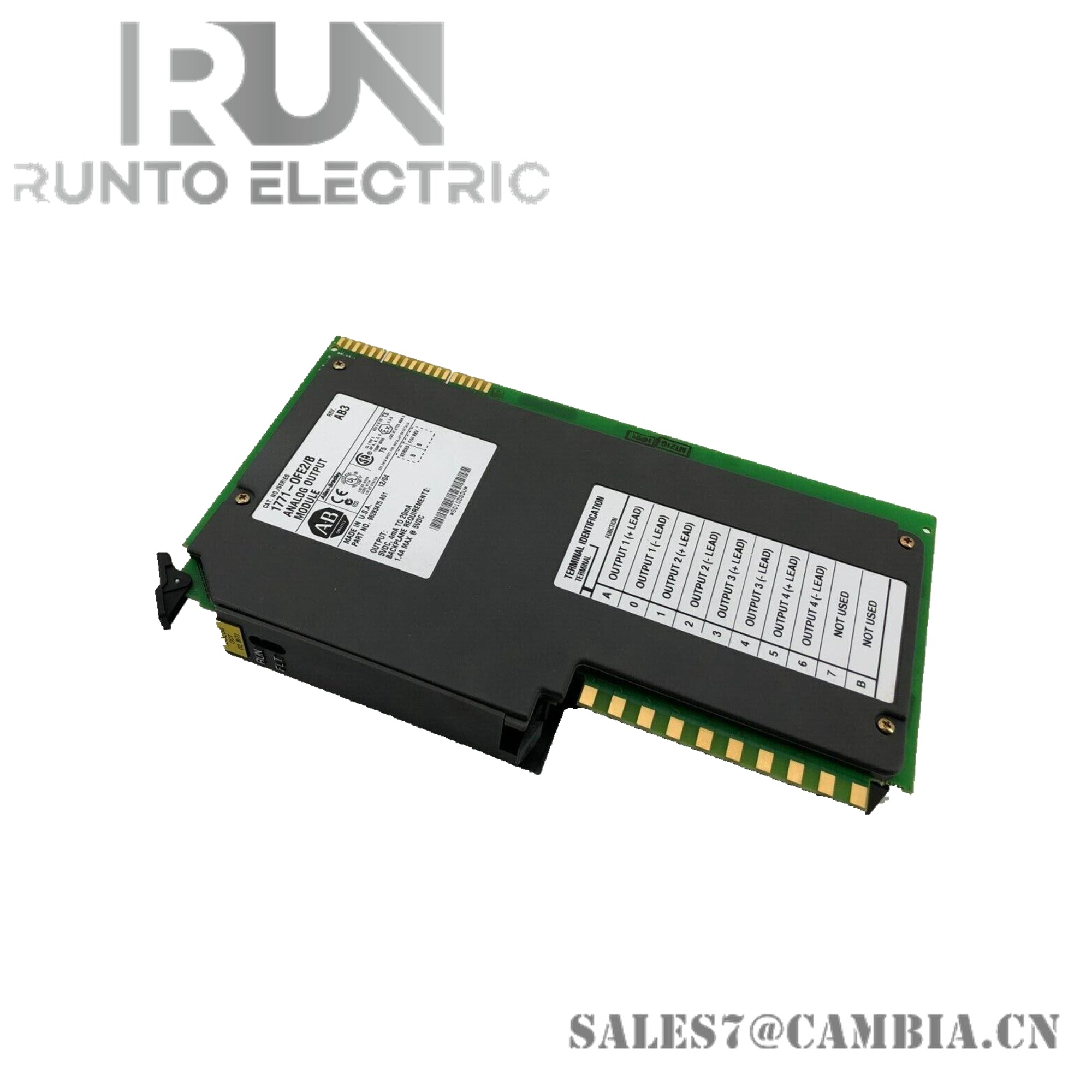 1771-OFE2, Allen Bradley, Módulo de salida analógica PLC-5, 4 salidas,  12Bits, 4-20mA. Service en Plantas