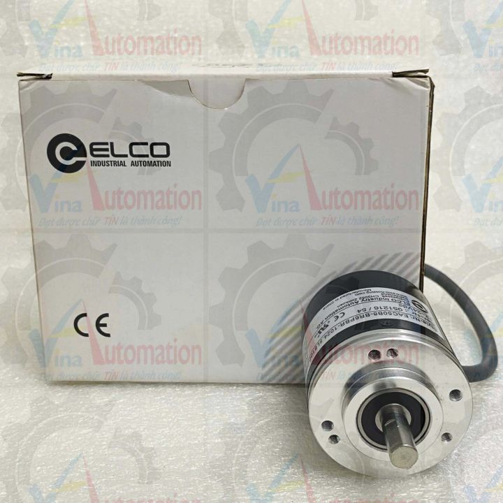 EAB50B8-BR6PBR-1024.5L8100, ELCO Encoder, 1024PPR PNP x 10 Bits, 6000RPM Max, 40Nm, 8mm, Diam, eje, 30mm Ext.