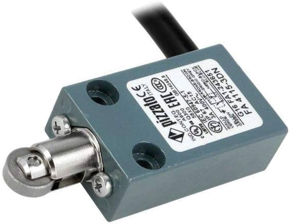 FA 4115-2DN, PIZZATO ELETTRICA, Interruptor de posición, precableado con émbolo de rodillo, 20mm, NO+NC, acción rápida