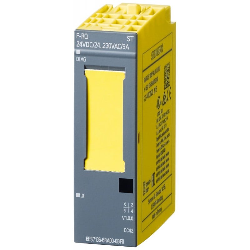6ES7136-6RA00-0BF0, Siemens, SIMATIC DP, módulo electrónico para ET200SP, F-RQ 1 x 24 V DC/24...230 V AC/5 A ST,