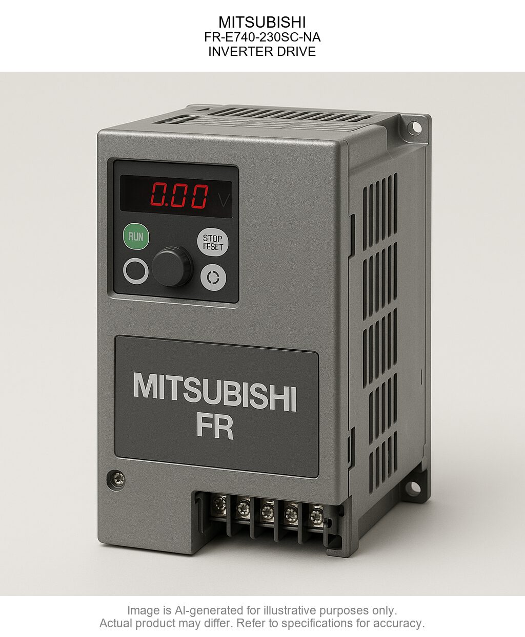 FR-E740-230-EC, Mitsubishi E700, Series, Inverter Drive, 11 kW, 3 Phase, 400 VAC, 23 A