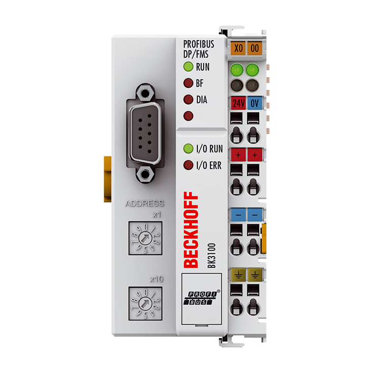 BK3100, Beckhoff, H2 PROFIBUS Bus Coupler, 24vdc