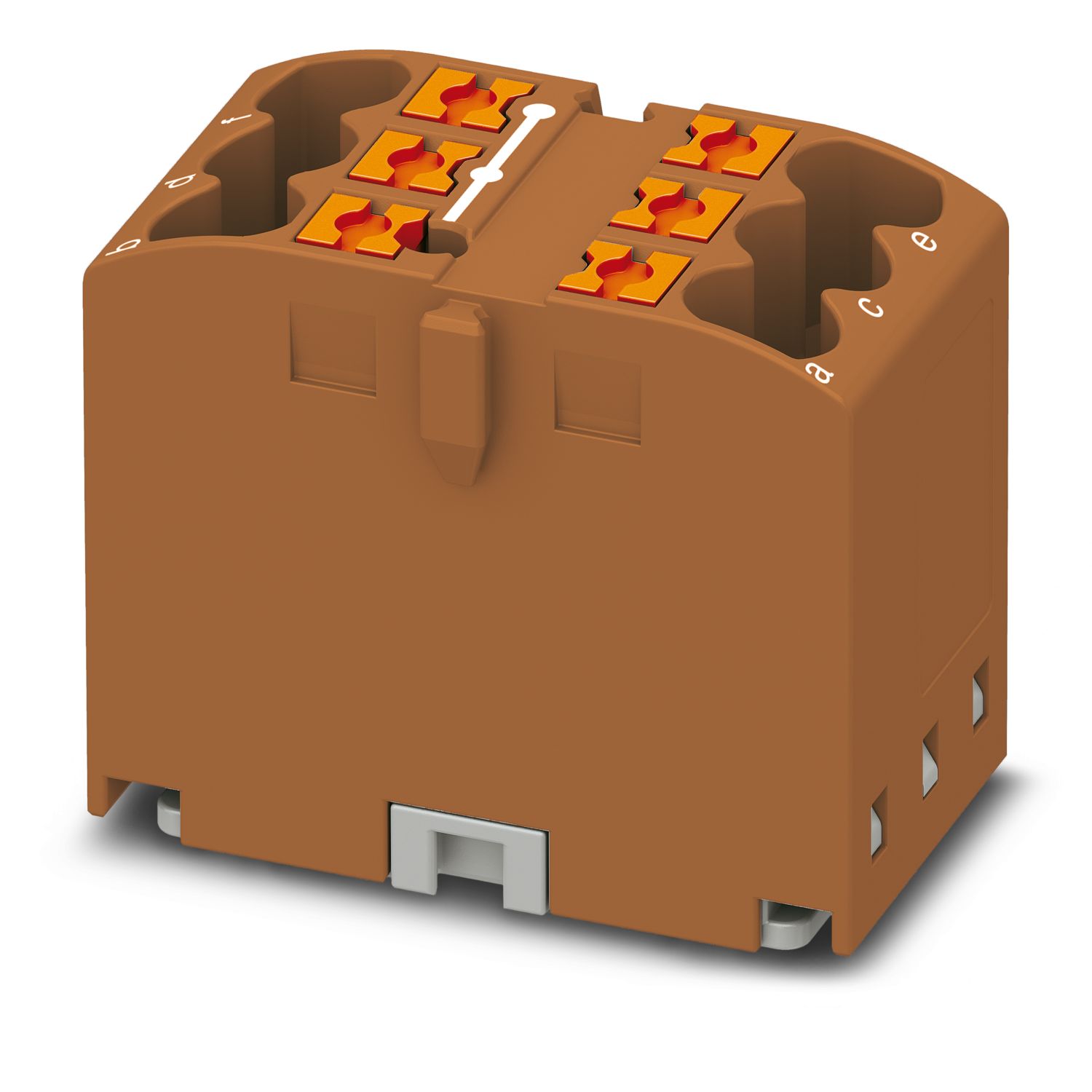 PTFIX 6/6X2,5-NS35 BN, Phoenix Contact, distribution block, 7 Contact, 690V