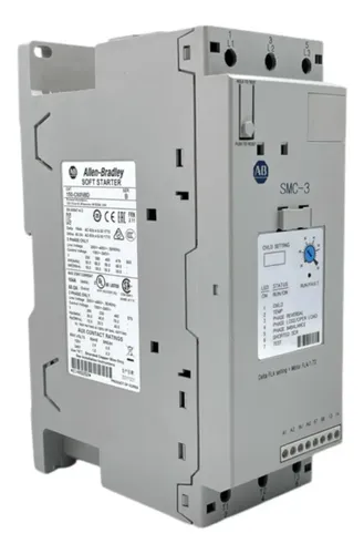 150-C60NBD, Allen Bradley, Arrancador suave, Controlador de motor inteligente SMC-3, 3 cables, tipo abierto, 480 V CA trifásico 50/60 Hz máx., 60 A, voltaje de control 100 … 240 V CA