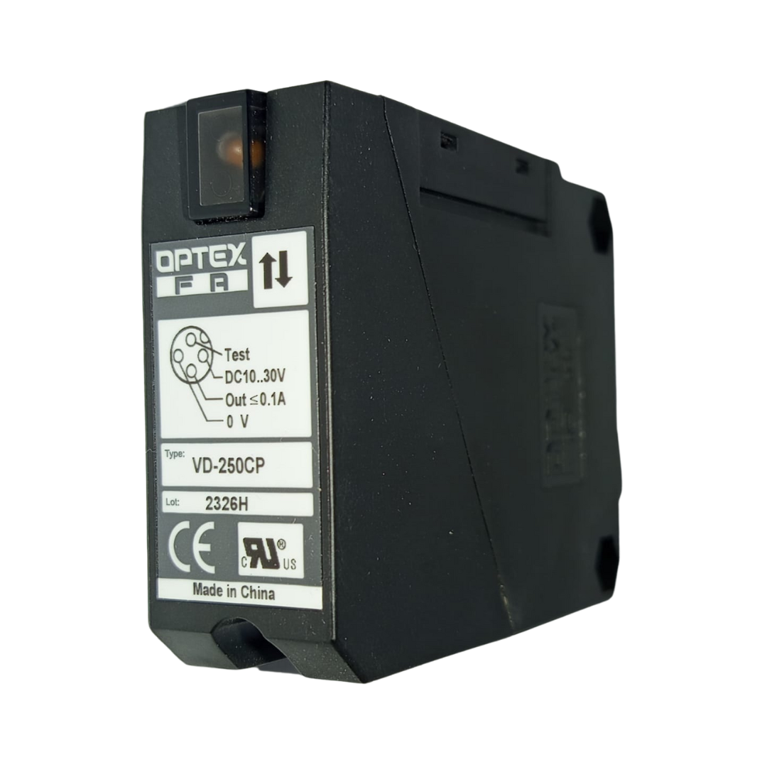 VD-250CP, OPTEX, Sensor de modo difuso con una distancia de detección de hasta 2,5 metros, PNP M12 QD SPDT relay
