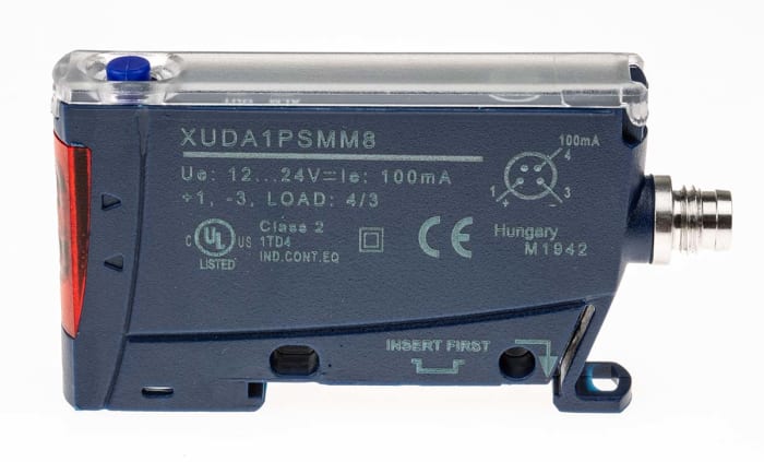 XUDA1PSMM8, Telemecanique Sensors, amplificador de fibra óptica; PNP; Conexión: terminal M8, XU, XUD, M8, PVC, PNP