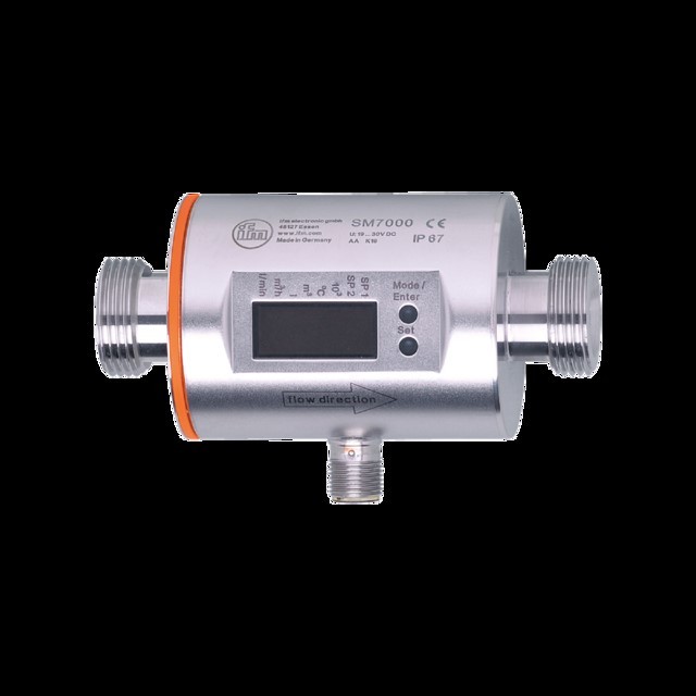 SM7100, IFM, Medidor de flujo magnético-inductivo, 0,2...50 l/min	0,01...3 m³/h, Salida analogica 4..20mA, 0-10v,