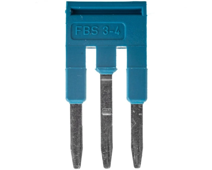 FBS 3-4 BU,  Phoenix Contact, Plug-in bridge, pitch: 4.2 mm, number of positions: 3, nominal current: 17.5 A, color: blue