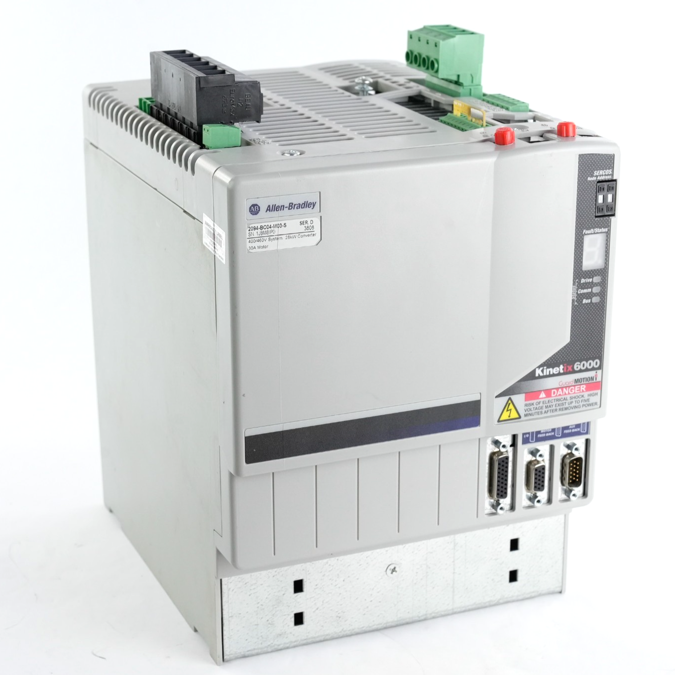 2094-BC04-M03-M, Allen Bradley, Kinetix 6000, Multi-Axis servo drive, Power Module, Integrated Axis Module, 460V, 28kW Conv. 30A I