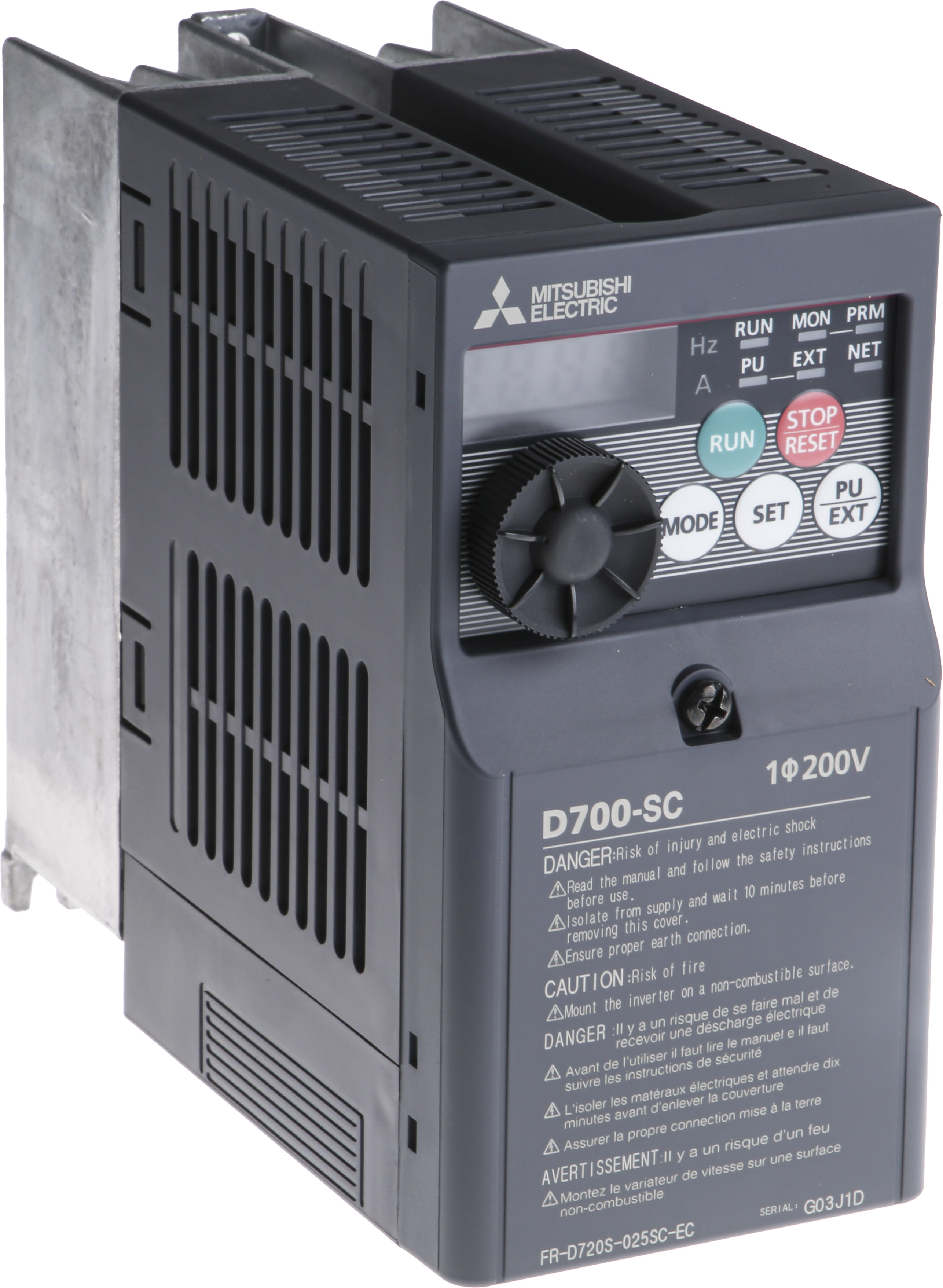 FR-D720S-025SC-EC, Mitsubishi, Inverter, Drive, 1-PH, 400W, 2.5A