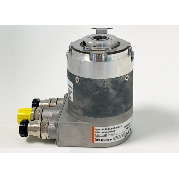 8.5888.54C2.C212, Kubler, Encoder Absoluto, acoplamiento de estator, orificio de 12 mm, PROFINET, 3 x radial M12, 16 bits x 12 bits.