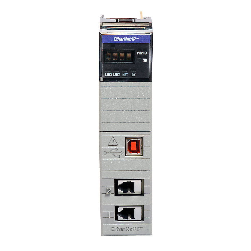 1756-EN4TR, Allen Bradley, CLX EtherNet/IP con seguridad CIP. Módulo de comunicación EtherNet/IP, puerto dual, par trenzado 10M/100M/1G, 512 conexiones TCP, 256 ejes